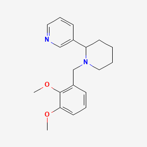 molecular formula C19H24N2O2 B3870338 3-[1-(2,3-dimethoxybenzyl)-2-piperidinyl]pyridine 
