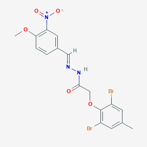 2-(2,6-dibromo-4-methylphenoxy)-N'-{3-nitro-4-methoxybenzylidene}acetohydrazide
