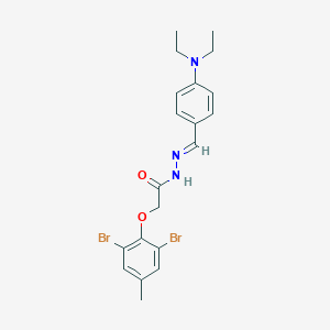 molecular formula C20H23Br2N3O2 B387038 2-(2,6-dibromo-4-methylphenoxy)-N'-[4-(diethylamino)benzylidene]acetohydrazide 