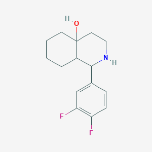 molecular formula C15H19F2NO B3870393 1-(3,4-difluorophenyl)octahydro-4a(2H)-isoquinolinol 