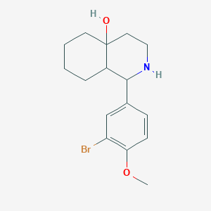molecular formula C16H22BrNO2 B3870395 1-(3-bromo-4-methoxyphenyl)octahydro-4a(2H)-isoquinolinol 