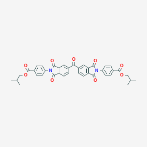 molecular formula C39H32N2O9 B387040 isobutyl 4-[5-({2-[4-(isobutoxycarbonyl)phenyl]-1,3-dioxo-2,3-dihydro-1H-isoindol-5-yl}carbonyl)-1,3-dioxo-1,3-dihydro-2H-isoindol-2-yl]benzoate 