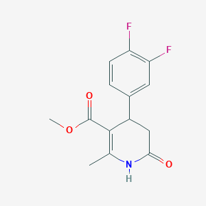 molecular formula C14H13F2NO3 B3870405 methyl 4-(3,4-difluorophenyl)-2-methyl-6-oxo-1,4,5,6-tetrahydro-3-pyridinecarboxylate 