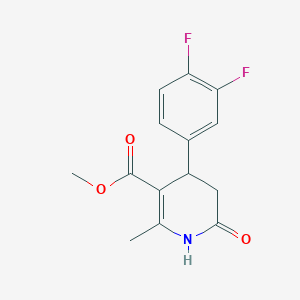 molecular formula C14H13F2NO3 B3870405 methyl 4-(3,4-difluorophenyl)-6-methyl-2-oxo-3,4-dihydro-1H-pyridine-5-carboxylate 