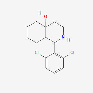 molecular formula C15H19Cl2NO B3870409 1-(2,6-dichlorophenyl)octahydro-4a(2H)-isoquinolinol 