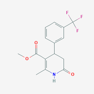 molecular formula C15H14F3NO3 B3870415 methyl 2-methyl-6-oxo-4-[3-(trifluoromethyl)phenyl]-1,4,5,6-tetrahydro-3-pyridinecarboxylate 