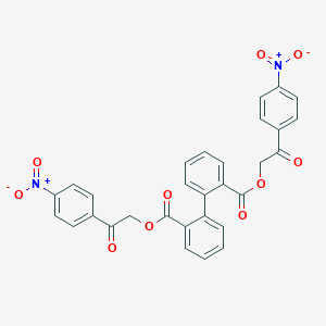 molecular formula C30H20N2O10 B387042 Bis(2-{4-nitrophenyl}-2-oxoethyl) [1,1'-biphenyl]-2,2'-dicarboxylate 