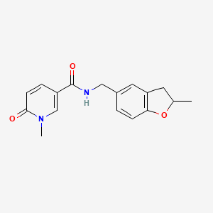molecular formula C17H18N2O3 B3870434 1-methyl-N-[(2-methyl-2,3-dihydro-1-benzofuran-5-yl)methyl]-6-oxo-1,6-dihydropyridine-3-carboxamide 