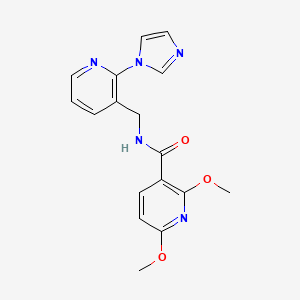 molecular formula C17H17N5O3 B3870452 N-{[2-(1H-imidazol-1-yl)-3-pyridinyl]methyl}-2,6-dimethoxynicotinamide 