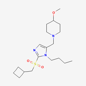 molecular formula C19H33N3O3S B3870471 1-({1-butyl-2-[(cyclobutylmethyl)sulfonyl]-1H-imidazol-5-yl}methyl)-4-methoxypiperidine 