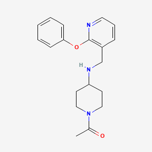 molecular formula C19H23N3O2 B3870485 1-acetyl-N-[(2-phenoxy-3-pyridinyl)methyl]-4-piperidinamine 
