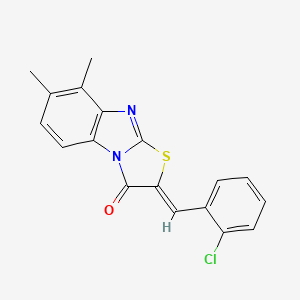 2-[(Z)-1-(2-chlorophenyl)methylidene]-7,8-dimethyl[1,3]thiazolo[3,2-a][1,3]benzimidazol-3-one