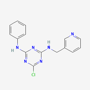 6-chloro-2-N-phenyl-4-N-(pyridin-3-ylmethyl)-1,3,5-triazine-2,4-diamine