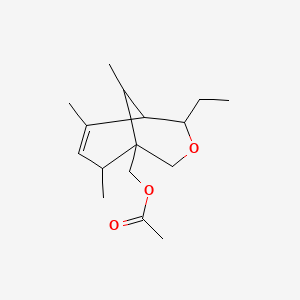 molecular formula C16H26O3 B3870548 (4-ethyl-6,8,9-trimethyl-3-oxabicyclo[3.3.1]non-6-en-1-yl)methyl acetate 