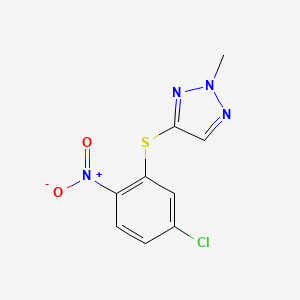 molecular formula C9H7ClN4O2S B3870554 4-[(5-chloro-2-nitrophenyl)thio]-2-methyl-2H-1,2,3-triazole 