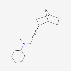 molecular formula C17H27N B3870574 (3-bicyclo[2.2.1]hept-2-yl-2-propyn-1-yl)cyclohexyl(methyl)amine 