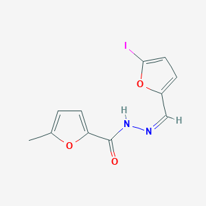 molecular formula C11H9IN2O3 B3870578 N'-[(5-iodo-2-furyl)methylene]-5-methyl-2-furohydrazide 
