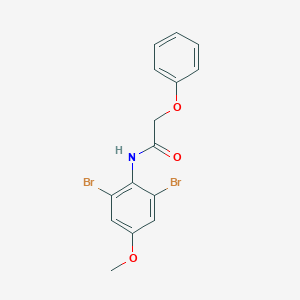 molecular formula C15H13Br2NO3 B387062 N-(2,6-dibromo-4-methoxyphenyl)-2-phenoxyacetamide 