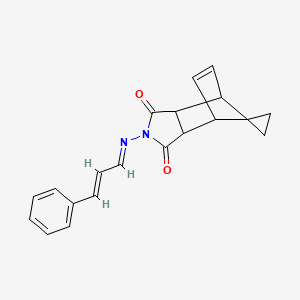 4'-[(3-phenyl-2-propen-1-ylidene)amino]-4'-azaspiro[cyclopropane-1,10'-tricyclo[5.2.1.0~2,6~]decane]-8'-ene-3',5'-dione