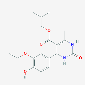 molecular formula C18H24N2O5 B3870643 isobutyl 4-(3-ethoxy-4-hydroxyphenyl)-6-methyl-2-oxo-1,2,3,4-tetrahydro-5-pyrimidinecarboxylate 