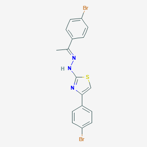 molecular formula C17H13Br2N3S B387065 1-(4-Bromophenyl)ethanone [4-(4-bromophenyl)-1,3-thiazol-2-yl]hydrazone 