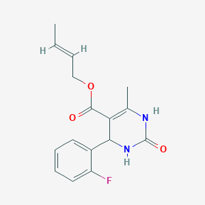 molecular formula C16H17FN2O3 B3870653 2-buten-1-yl 4-(2-fluorophenyl)-6-methyl-2-oxo-1,2,3,4-tetrahydro-5-pyrimidinecarboxylate 