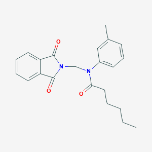 molecular formula C22H24N2O3 B387066 N-[(1,3-dioxoisoindol-2-yl)methyl]-N-(3-methylphenyl)hexanamide 