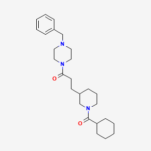 molecular formula C26H39N3O2 B3870665 1-benzyl-4-{3-[1-(cyclohexylcarbonyl)-3-piperidinyl]propanoyl}piperazine 