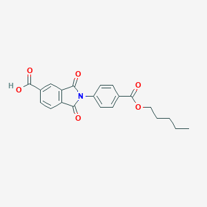 molecular formula C21H19NO6 B387067 1,3-Dioxo-2-{4-[(pentyloxy)carbonyl]phenyl}-5-isoindolinecarboxylic acid 