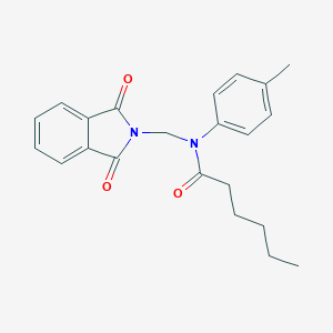 molecular formula C22H24N2O3 B387070 N-[(1,3-dioxo-1,3-dihydro-2H-isoindol-2-yl)methyl]-N-(4-methylphenyl)hexanamide 