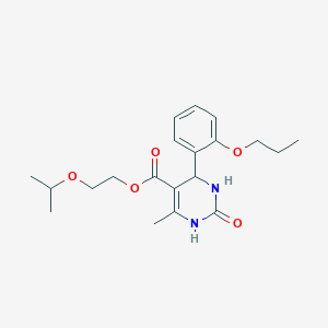 molecular formula C20H28N2O5 B3870720 2-isopropoxyethyl 6-methyl-2-oxo-4-(2-propoxyphenyl)-1,2,3,4-tetrahydro-5-pyrimidinecarboxylate 