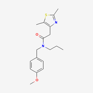 molecular formula C18H24N2O2S B3870735 2-(2,5-dimethyl-1,3-thiazol-4-yl)-N-(4-methoxybenzyl)-N-propylacetamide 