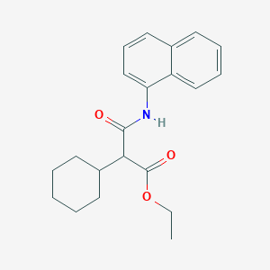 molecular formula C21H25NO3 B387074 Ethyl 2-cyclohexyl-3-(1-naphthylamino)-3-oxopropanoate 