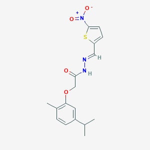 molecular formula C17H19N3O4S B387075 N'-({5-nitro-2-thienyl}methylene)-2-(5-isopropyl-2-methylphenoxy)acetohydrazide 