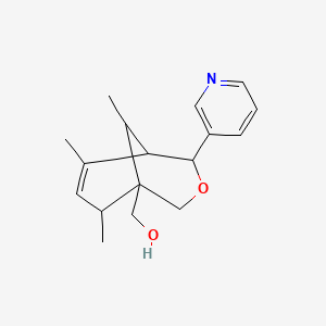 molecular formula C17H23NO2 B3870764 [6,8,9-trimethyl-4-(3-pyridinyl)-3-oxabicyclo[3.3.1]non-6-en-1-yl]methanol 