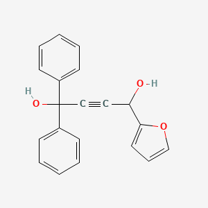 molecular formula C20H16O3 B3870766 4-(2-furyl)-1,1-diphenyl-2-butyne-1,4-diol 