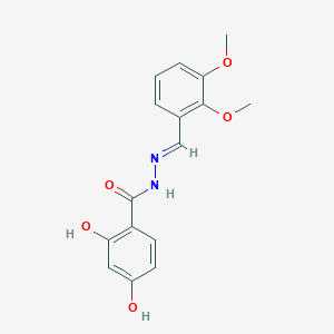molecular formula C16H16N2O5 B387078 N'-(2,3-dimethoxybenzylidene)-2,4-dihydroxybenzohydrazide 