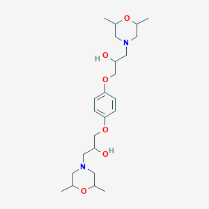 molecular formula C24H40N2O6 B3870788 3,3'-[1,4-phenylenebis(oxy)]bis[1-(2,6-dimethyl-4-morpholinyl)-2-propanol] 