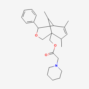 molecular formula C25H35NO3 B3870798 (6,8,9-trimethyl-4-phenyl-3-oxabicyclo[3.3.1]non-6-en-1-yl)methyl 1-piperidinylacetate 
