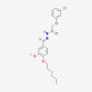 molecular formula C22H27BrN2O4 B387081 2-(3-bromophenoxy)-N'-[4-(hexyloxy)-3-methoxybenzylidene]acetohydrazide 