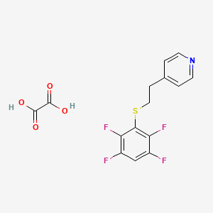 molecular formula C15H11F4NO4S B3870820 4-{2-[(2,3,5,6-tetrafluorophenyl)thio]ethyl}pyridine oxalate 