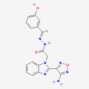 2-[2-(4-amino-1,2,5-oxadiazol-3-yl)-1H-benzimidazol-1-yl]-N'-(3-hydroxybenzylidene)acetohydrazide