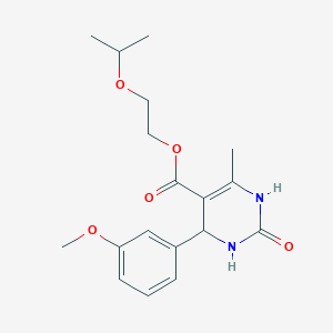 molecular formula C18H24N2O5 B3870839 2-isopropoxyethyl 4-(3-methoxyphenyl)-6-methyl-2-oxo-1,2,3,4-tetrahydro-5-pyrimidinecarboxylate 