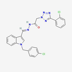 N'-{[1-(4-chlorobenzyl)-1H-indol-3-yl]methylene}-2-[5-(2-chlorophenyl)-2H-tetrazol-2-yl]acetohydrazide