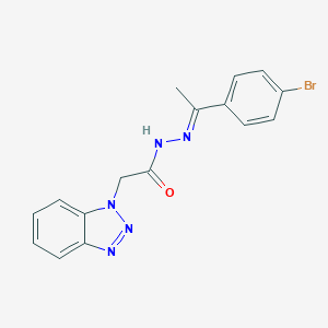 2-(1H-benzotriazol-1-yl)-N'-[(1E)-1-(4-bromophenyl)ethylidene]acetohydrazide