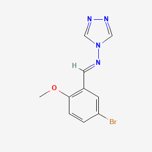 molecular formula C10H9BrN4O B3870853 N-(5-bromo-2-methoxybenzylidene)-4H-1,2,4-triazol-4-amine 