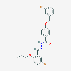 molecular formula C24H22Br2N2O3 B387087 4-[(3-bromobenzyl)oxy]-N'-(5-bromo-2-propoxybenzylidene)benzohydrazide 