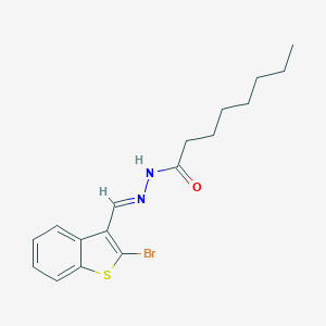 molecular formula C17H21BrN2OS B387088 N'-[(2-bromo-1-benzothien-3-yl)methylene]octanohydrazide 
