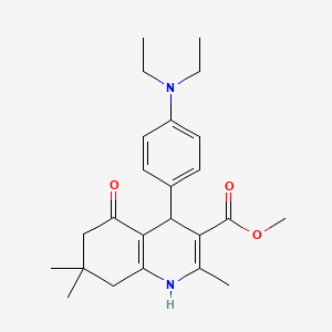 molecular formula C24H32N2O3 B3870888 methyl 4-[4-(diethylamino)phenyl]-2,7,7-trimethyl-5-oxo-1,4,5,6,7,8-hexahydro-3-quinolinecarboxylate 