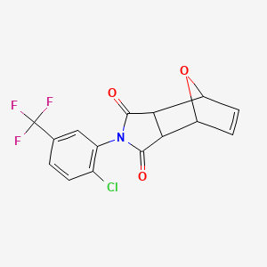 molecular formula C15H9ClF3NO3 B3870900 2-[2-chloro-5-(trifluoromethyl)phenyl]-3a,4,7,7a-tetrahydro-1H-4,7-epoxyisoindole-1,3(2H)-dione 